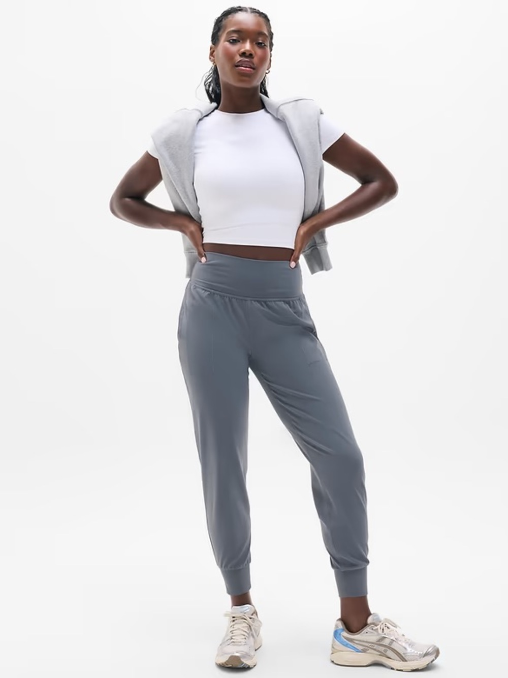 Athleta High Rise Salutation Jogger in Olive Green